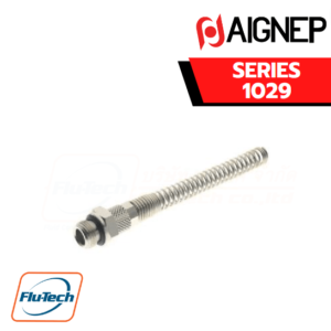 Aignep - 1029 -STRAIGHT MALE ADAPTOR WlTH METRIC THREAD + NUT WITH SPRING