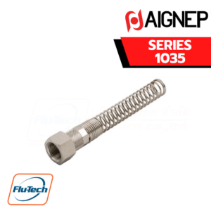 Aignep - 1035 -STRAIGHT FEMALE ADAPTOR + NUT WITH SPRING