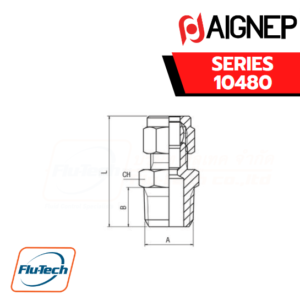 Aignep - 10480-STRAIGHT MALE ADAPTOR (TAPER)