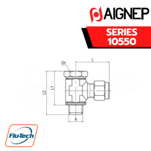Aignep - 10550-SINGLE BANJO BODY WITH STEM-1