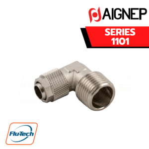 Aignep - 1101 -ELBOW MALE ADAPTOR WITH METRIC THREAD
