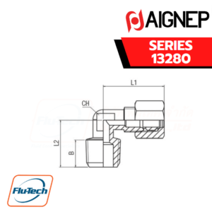 Aignep - 13280 -ELBOW MALE ADAPTOR