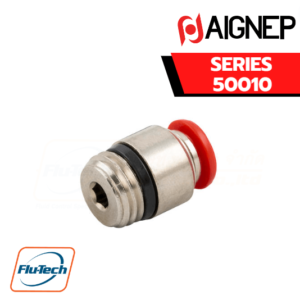 AIGNEP - SERIES 5010 - Straight Male Adaptor with Exagon Embedded