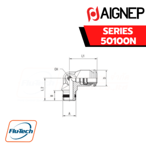 Aignep - 50100N -ELBOW MALE ADAPTOR (TAPER)
