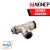 Aignep - 50223N -ORIENTING TEE MALE ADAPTOR “UNIVERSAL SHORT” OFF - SET LEG