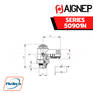 Aignep - 50901N-ORIENTING FLOW REGULATOR FOR CYLINDER “UNIVERSAL SHORT” WITH BLACK RELEASE-1