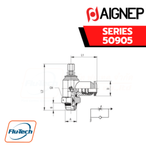 Aignep - 50905-ORIENTING FLOW REGULATOR FOR CYLINDER “UNIVERSAL SHORT”