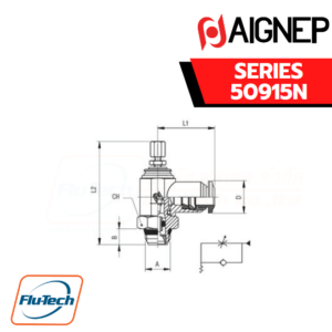 Aignep - 50915N-ORIENTING FLOW REGULATOR FOR VALVE “UNIVERSAL SHORT” WITH BLACK RELEASE