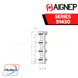 Aignep - 51430 -BANJO STEM TRIPLE