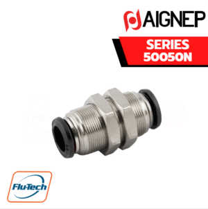 Aignep - 55050 -BULKHEAD CONNECTOR-ข้อต่อตรงยึดตู้