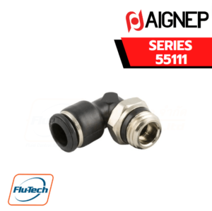 ข้อต่อลม ฟิตติ้ง ข้อต่องอลม Aignep รุ่น 55111 -ORIENTING ELBOW MALE ADAPTOR “UNIVERSAL SHORT”