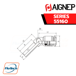 Aignep - 55160 -45° ORIENTING ELBOW