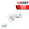 Aignep - 55175 45° ORIENTING ELBOW MALE ADAPTOR (PARALLEL)