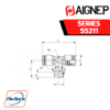 Aignep - 55211 ORIENTING TEE MALE ADAPTOR “UNIVERSAL SHORT” - CENTRE LEG