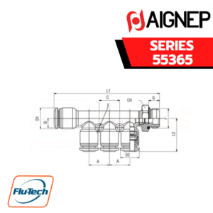 Aignep - 55365 REDUCTION MANIFOLD ORIENTING MALE ADAPTOR (PARALLEL)