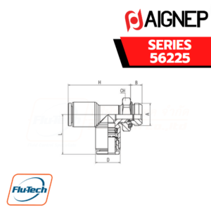 Aignep - 56225 -ORIENTING TEE MALE ADAPTOR (PARALLEL) - OFF - SET LEG