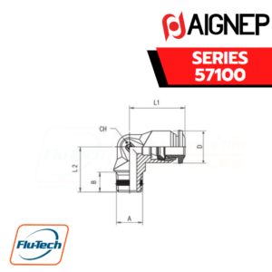 Aignep - 57100 -ELBOW MALE ADAPTOR (TAPER)