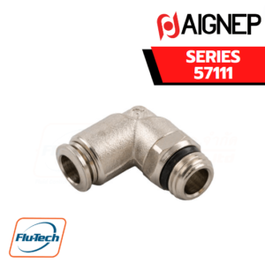 ข้อต่อลม ฟิตติ้ง ข้องอเสียบสาย Aignep - 57111 -ORIENTING ELBOW MALE ADAPTOR UNIVERSAL SHORT