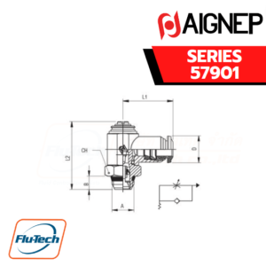 Aignep - 57901-ORIENTING FLOW REGULATOR FOR CYLINDER “UNIVERSAL SHORT”