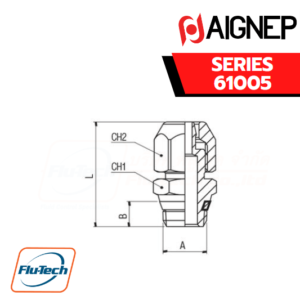 Aignep - 61005 -STRAIGHT MALE ADAPTOR UNIVERSAL SHORT