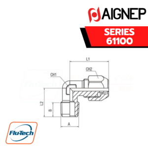 Aignep - 61100 -ELBOW MALE ADAPTOR (TAPER)