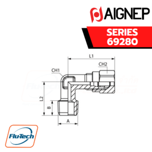 Aignep - 69280-ELBOW MALE ADAPTOR