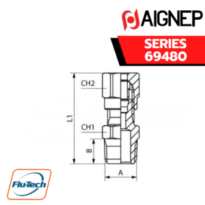 Aignep - 69480-STRAIGHT MALE ADAPTOR