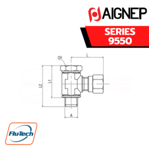 Aignep - 9550 - SINGLE BANJO BODY WITH STEM