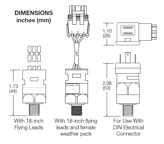 Master Pneumatic - PDA 1-8 and 1-4-Dimensions