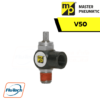 Master Pneumatic - V50 Right Angle Flow Control 1-8, 1-4, 3-8, 1-2 and Tube Fittings