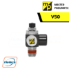 Master Pneumatic - V50 Right Angle Flow Control 1-8, 1-4, 3-8, 1-2 and Tube Fittings