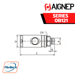 AIGNEP - 0B121 Series SAFETY MALE CILINDRIC SOCKET WITH OR