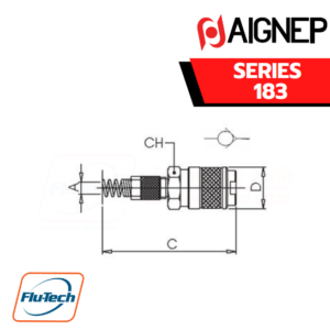 AIGNEP - 183 Series COMPRESSION SOCKET WITH NUT AND SPRING FOR SHUTTER PLUG