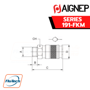 AIGNEP - 191-FKM Series MALE MULTISOCKET-FKM