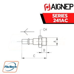 AIGNEP - 241AC Series STEEL MALE PLUG