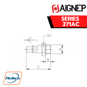 AIGNEP - 271AC Series STEEL MALE PLUG
