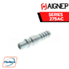 ข้อต่อสวมเร็ว AIGNEP - 275AC Series STEEL PLUG WITH REST FOR RUBBER HOSE