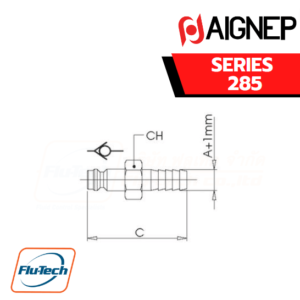 AIGNEP - 285 Series SHUTTER PLUG WITH REST FOR RUBBER HOSE