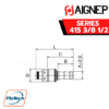 AIGNEP - 415 3-8 ,1-2 Series STRAIGHT PLUG WITH REST FOR RUBBER HOSE