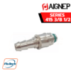 AIGNEP - 415 3-8 ,1-2 Series STRAIGHT PLUG WITH REST FOR RUBBER HOSE