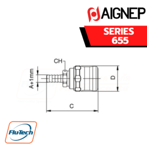 AIGNEP - 655 Series SOCKET WITH REST FOR RUBBER HOSE