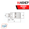 AIGNEP - 731 SERIES MALE CILINDRIC SOCKET WITH OR