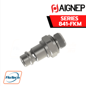 ข้อต่อสวมเร็ว AIGNEP - 841-FKM MALE PLUG (PARALLEL) WITH OR-FKM