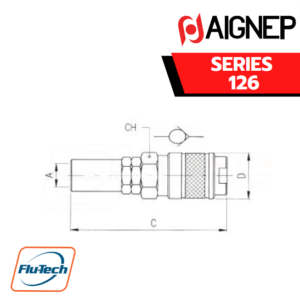 AIGNEP - SERIES 126 SOCKET FOR RUBBER HOSE