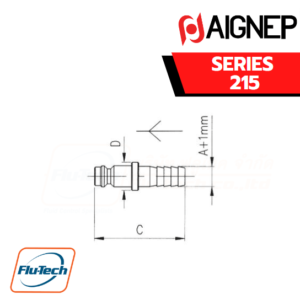 AIGNEP - SERIES 215 PLUG WITH REST FOR RUBBER HOSE
