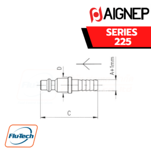 AIGNEP - SERIES 225 PLUG WITH REST FOR RUBBER HOSE
