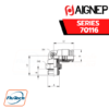 Aignep Food Grade Series 70116 - ORIENTING ELBOW MALE ADAPTOR (PARALLEL)