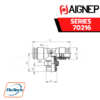 Aignep Food Grade Series 70216 - ORIENTING TEE MALE ADAPTOR (PARALLEL) CENTRE LEG