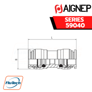 Aignep Food and Drink Series 59040 - STRAIGHT CONNECTOR