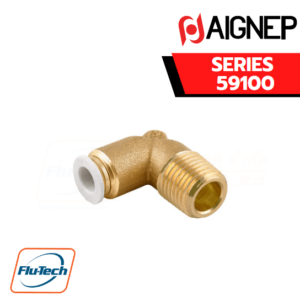 ข้อต่องอลม เสียบสาย Aignep Food and Drink Series 59100 - ELBOW MALE ADAPTOR (TAPER)